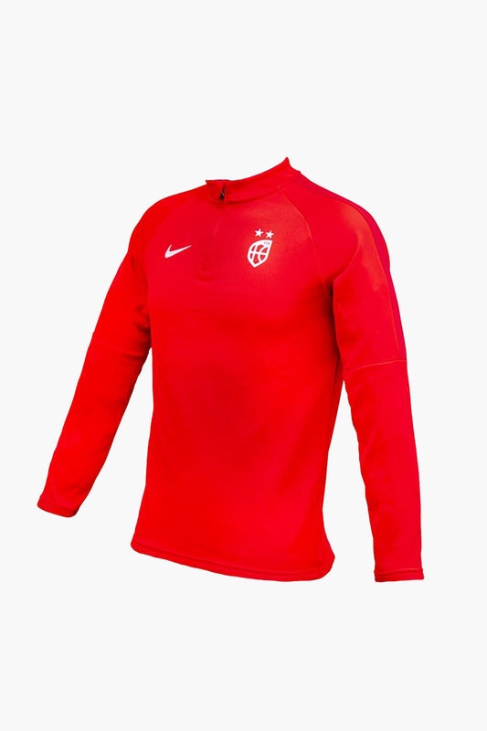 Sudadera media cremallera niño (rojo)